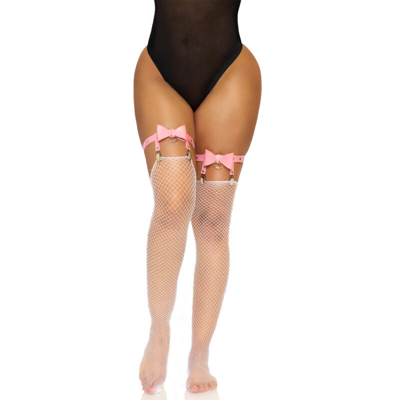 LEG AVENUE - LIGUERO ALTO DE CUERO VEGANO TALLA ÚNICA - ROJO