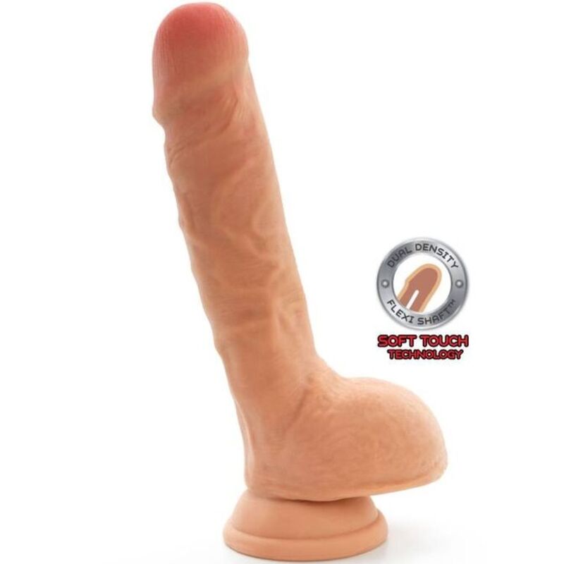 GET REAL - DUAL DENSITY DILDO 25,5 CM BALLS SKIN product image