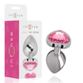 INTENSE - ALUMINUM METAL ANAL PLUG PINK HEART SIZE M