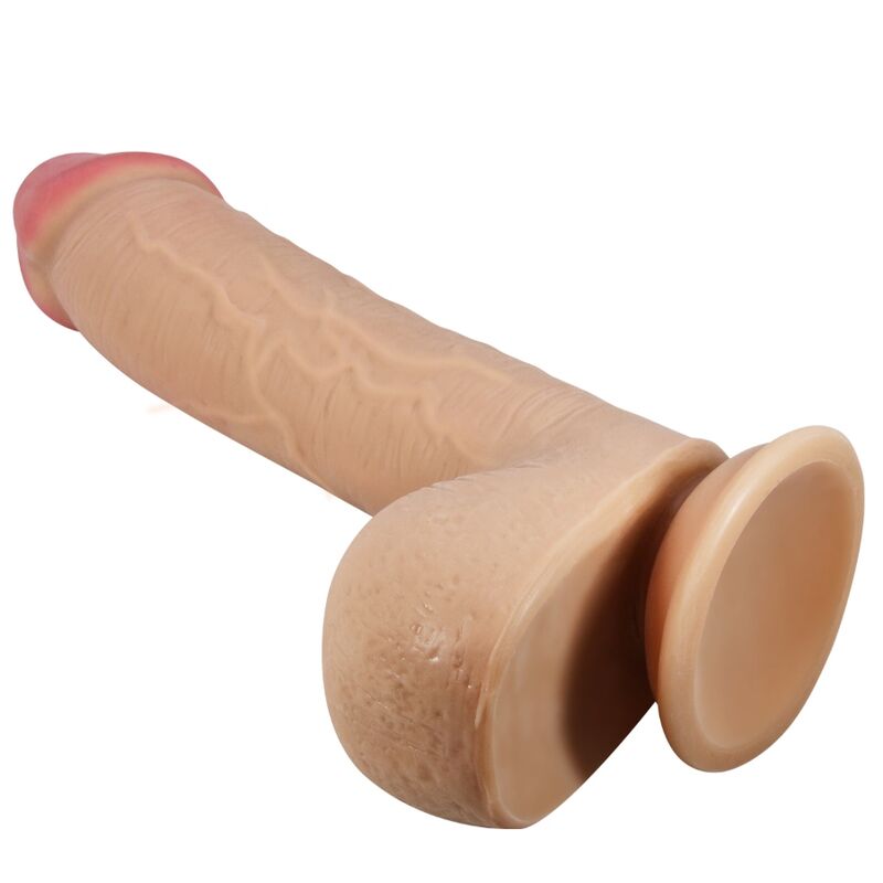 PRETTY LOVE - SLIDING SKIN SERIES REALISTIC DILDO WITH SLIDING SKIN SUCTION CUP FLESH 23.4 CM product image