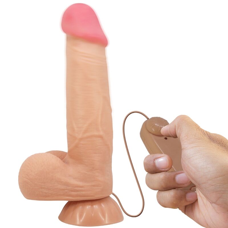 PRETTY LOVE - SLIDING SKIN SERIES REALISTIC DILDO WITH SLIDING SKIN SUCTION CUP REMOTE CONTROL FLESH 21.8 CM product image