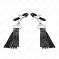 KINK - LEATHERETTE TASSEL NIPPLE CLAMPS 6 CM