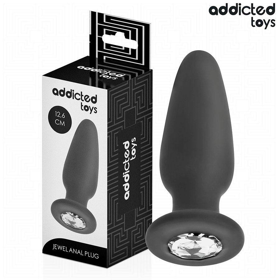 ADDICTED TOYS - ANAL PLUG WITH JEWEL SILICONE SIZE L 12.6 CM product image