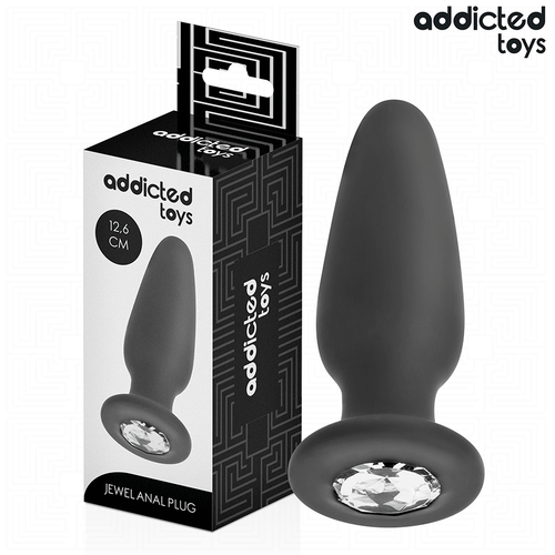 ADDICTED TOYS - ANAL PLUG WITH JEWEL SILICONE SIZE L 12.6 CM product image