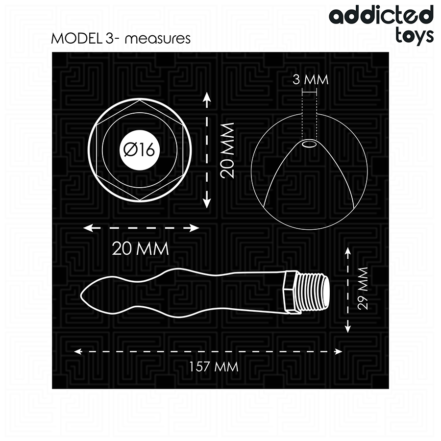 ADDICTED TOYS - ANAL CLEANER WITH UNIVERSAL ADAPTER MODEL 3
