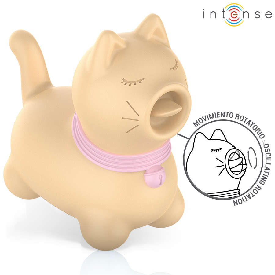 INTENSE - TOULOUSE STIMULATOR WITH 360º ROTATING TONGUE YELLOW