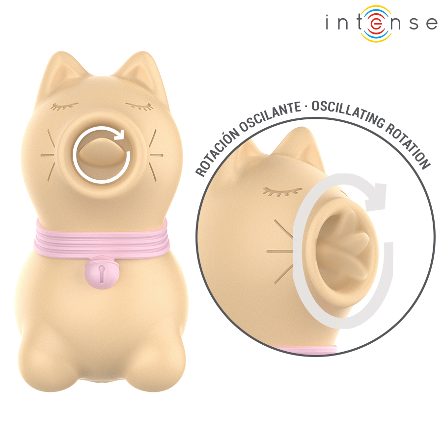 INTENSE - TOULOUSE STIMULATOR WITH 360º ROTATING TONGUE YELLOW