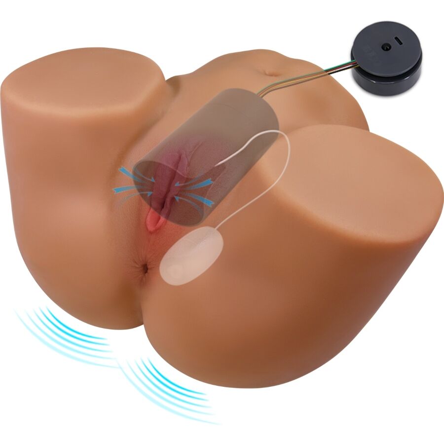 CRAZY BULL - GERIANN REALISTIC FEMALE BUTT VIBRATOR AND SUCKER WITH SOUND 5.5 KG