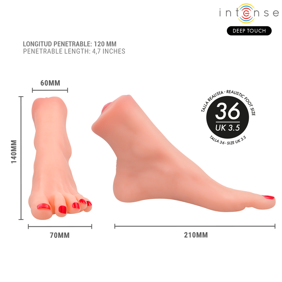 INTENSE DEEP TOUCH - GABBIE TWO-PIECE FOOT-SHAPED MASTUBADOR