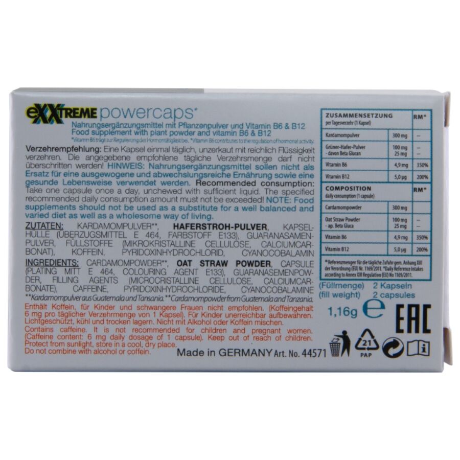 HOT - EXXTREME POWER CAPS MAN 2 UNITS
